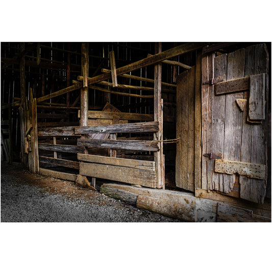 Barn photography featuring a look inside an old Appalachian barn
