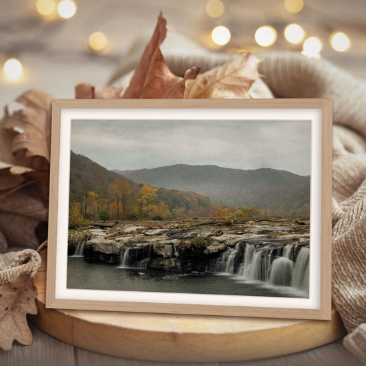Photography wall art print of Sandstone Falls in New River Gorge