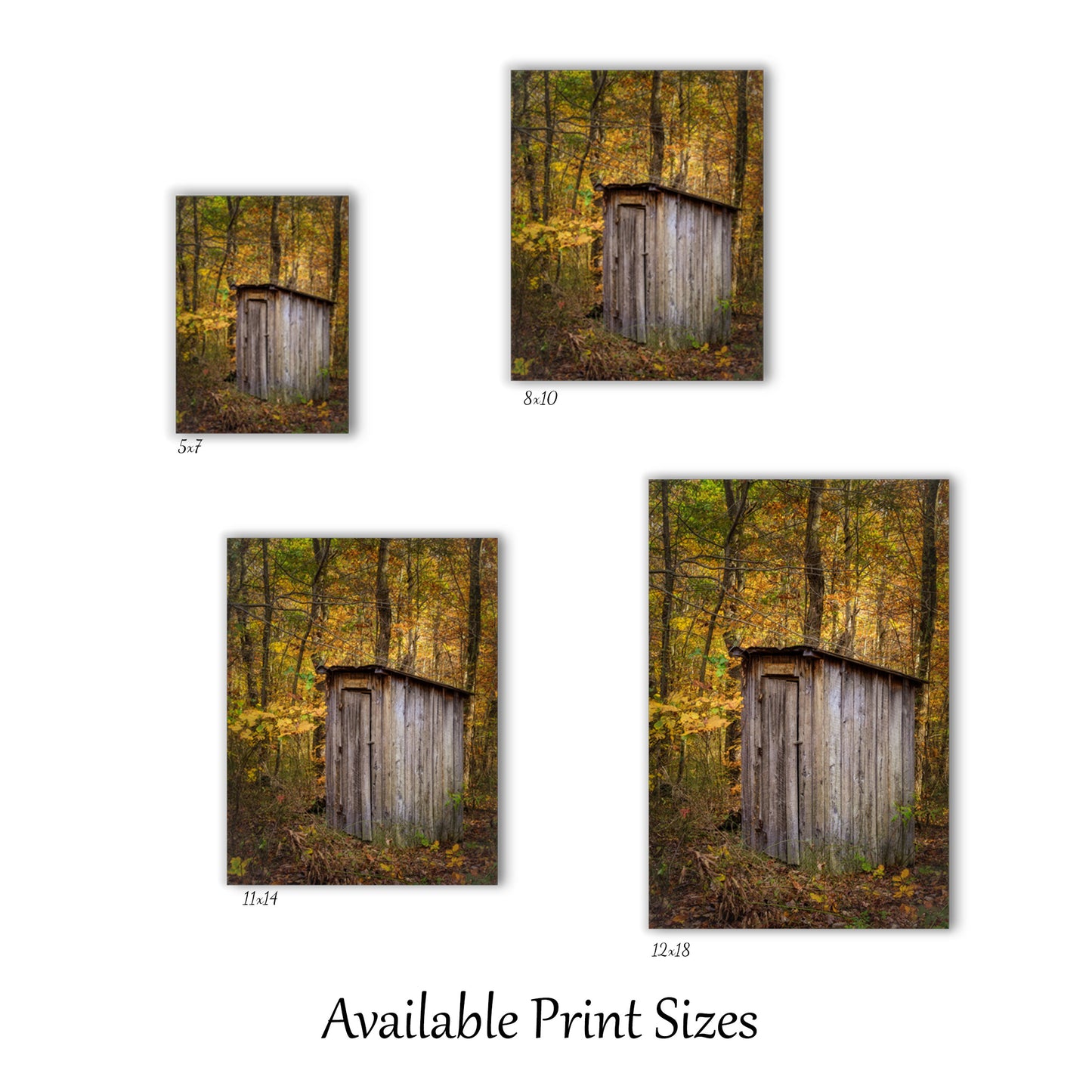 Autumn Outhouse Print