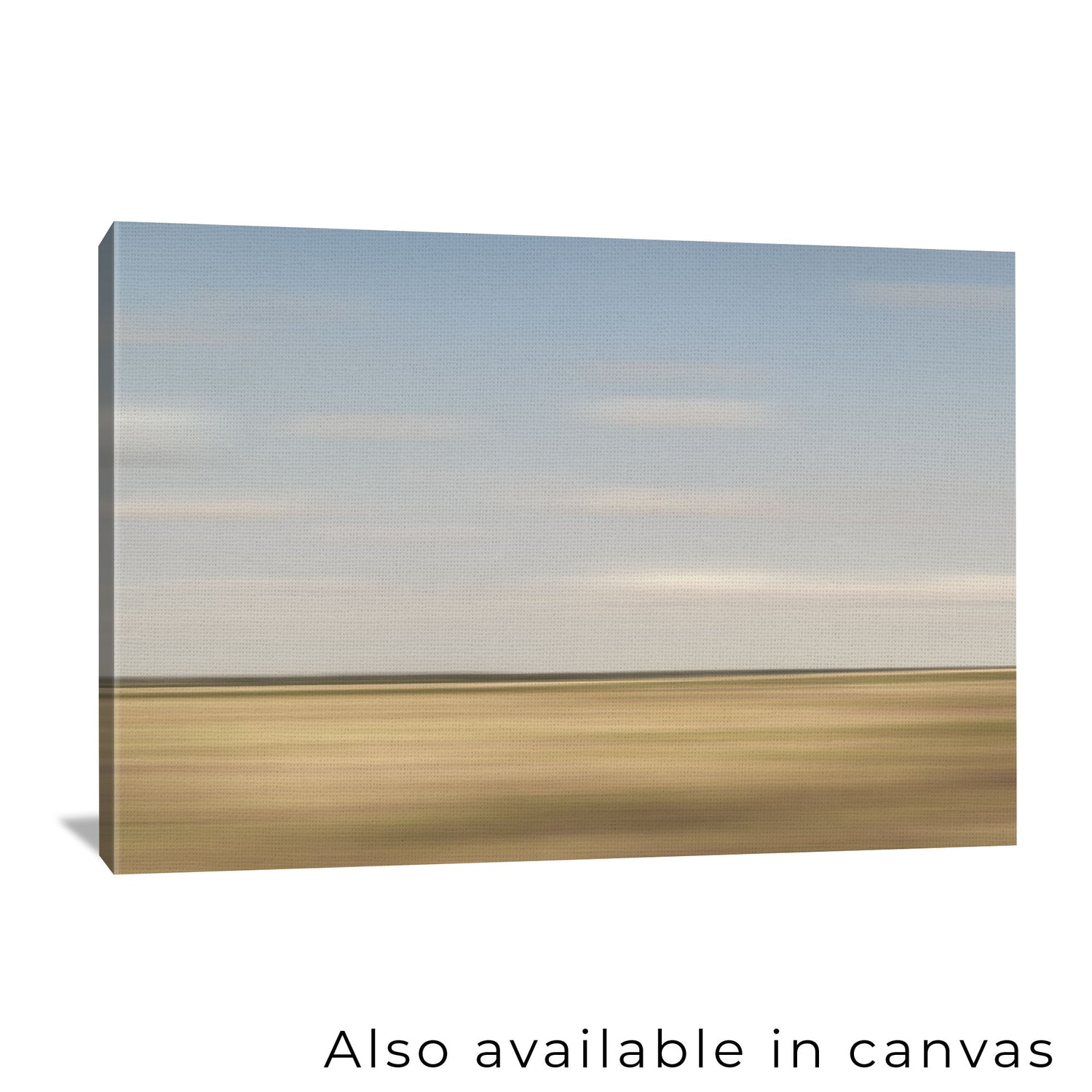 The abstract prairie photograph is beautifully presented on a gallery-wrapped canvas, showing this photograph is also available as a canvas print for those interested in a ready-to-hang solution.