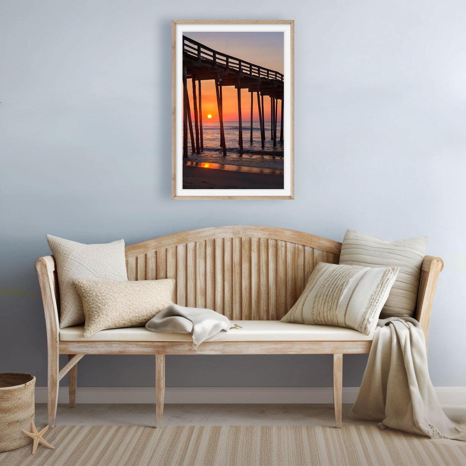 Outer Banks wall art featuring Avon Pier as the sun was rising