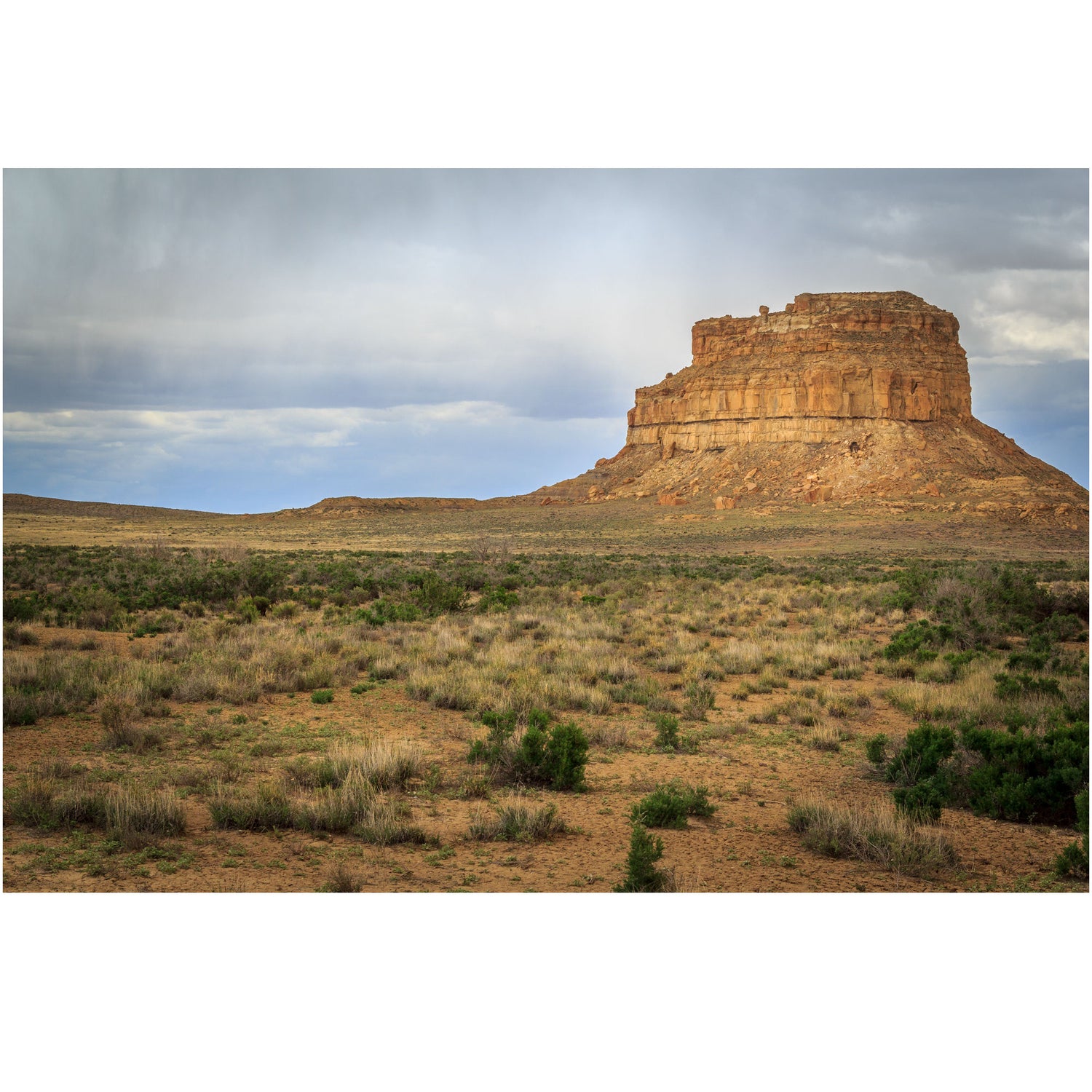 nature wall art of fajada butte in chaco culture national park in new mexico