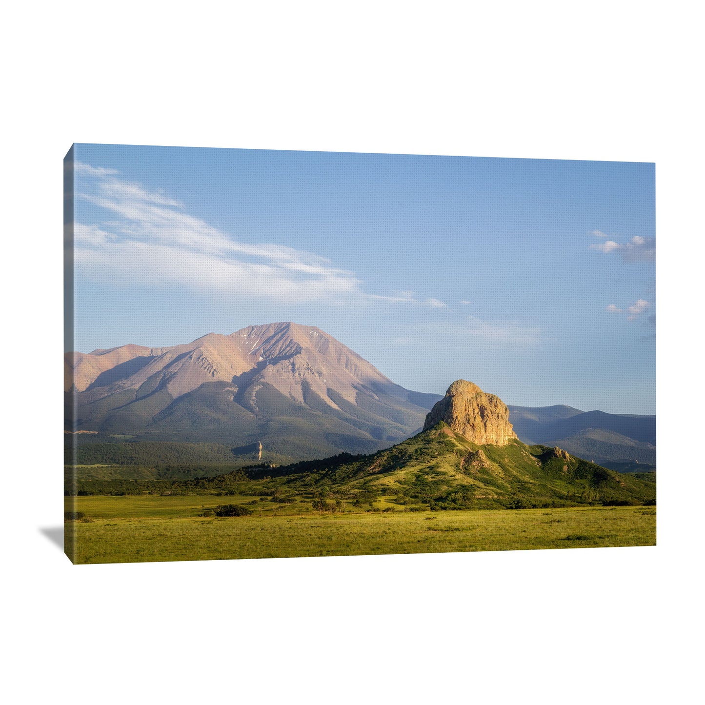 Nature photography canvas featuring the serene landscape of Goemmer Butte in Colorado, capturing the beauty of the region's natural scenery as wall art.