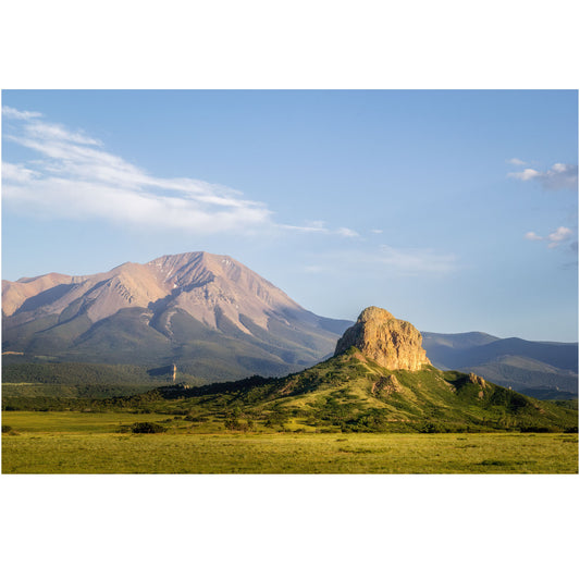 Nature photography print featuring the serene landscape of Goemmer Butte in Colorado, capturing the beauty of the region's natural scenery as wall art.