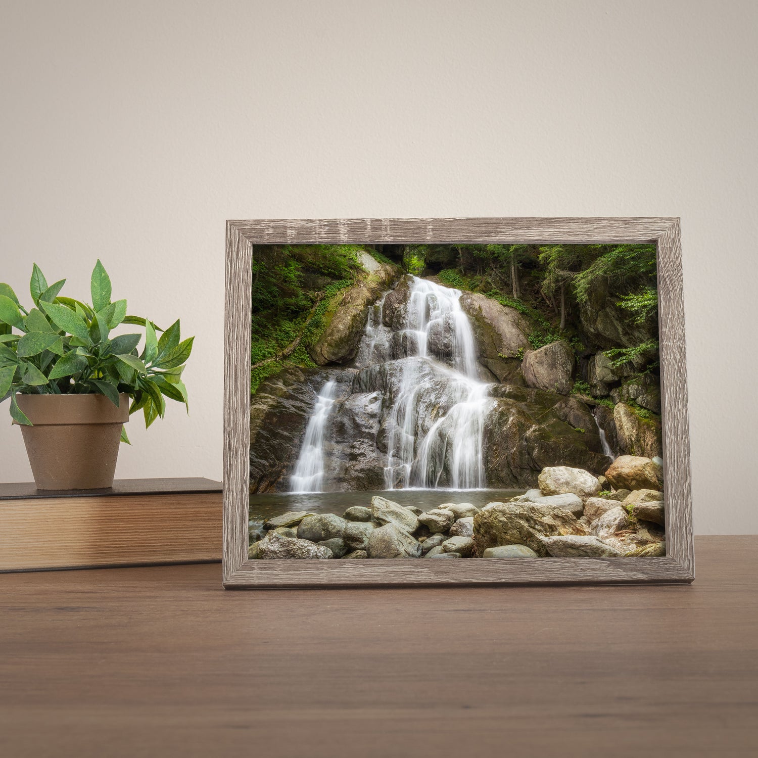 Vermont Art capturing a mesmerizing waterfall – the epitome of Nature Photography Print excellence.