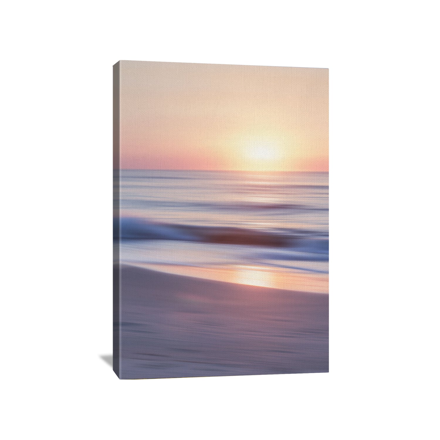 North Carolina inspired Ocean Sunrise - abstract beach scene on canvas capturing a tranquil dawn.