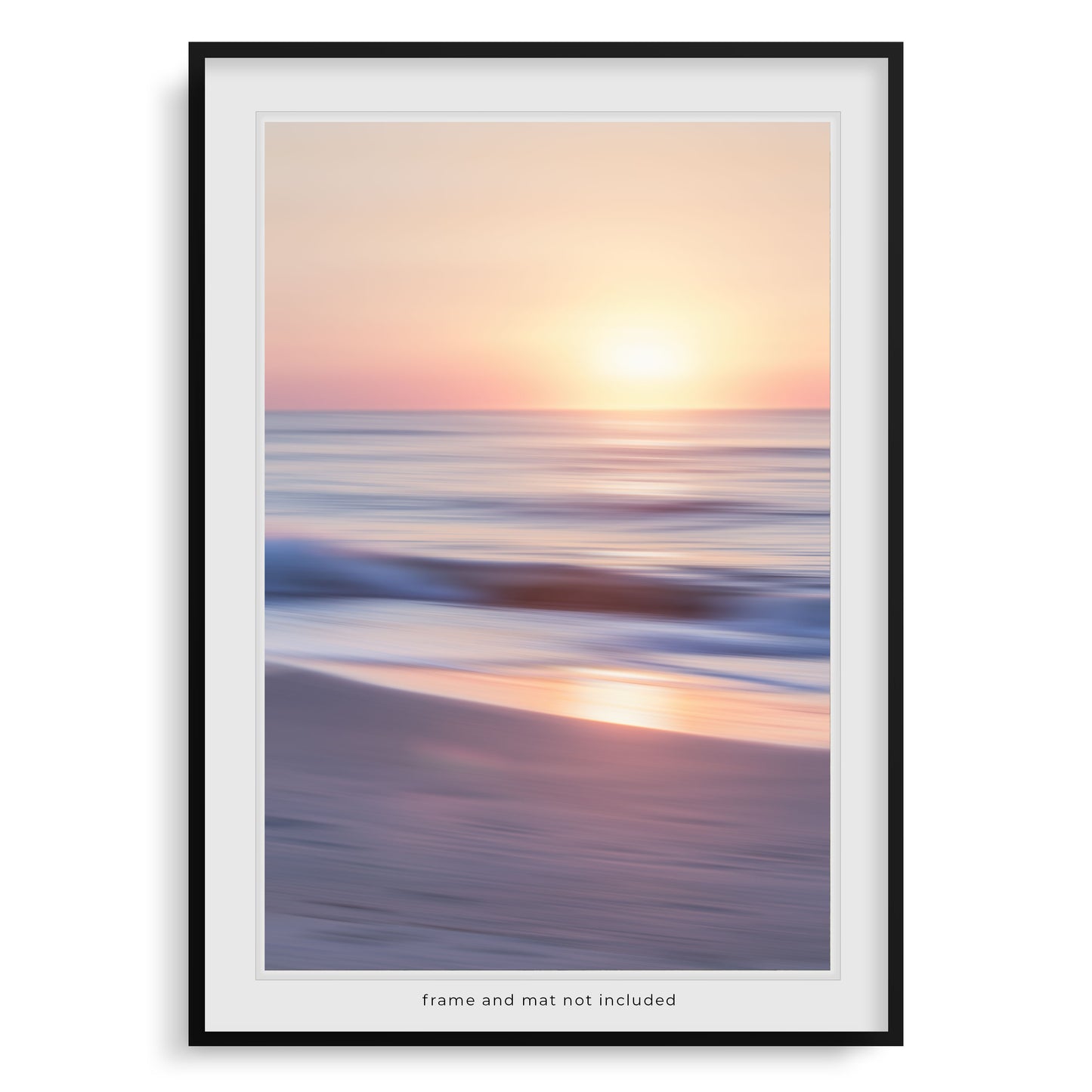 Ocean Sunrise wall art print - frame shown for display only, not included."