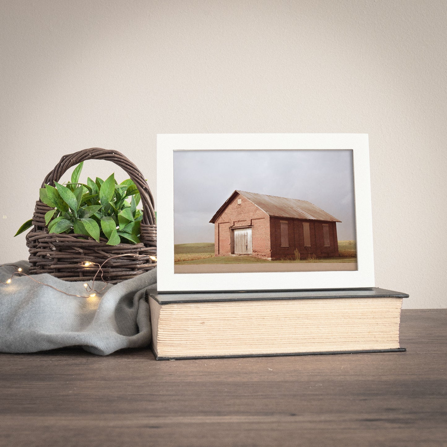 photography print of an one room schoolhouse