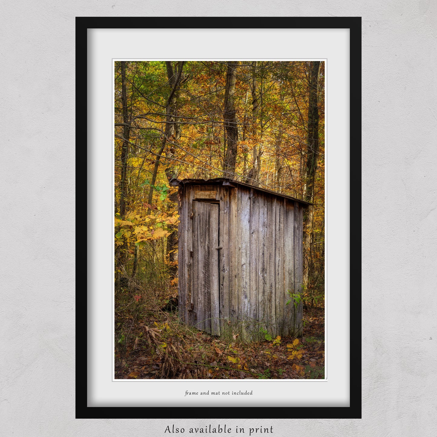 Autumn Outhouse Canvas