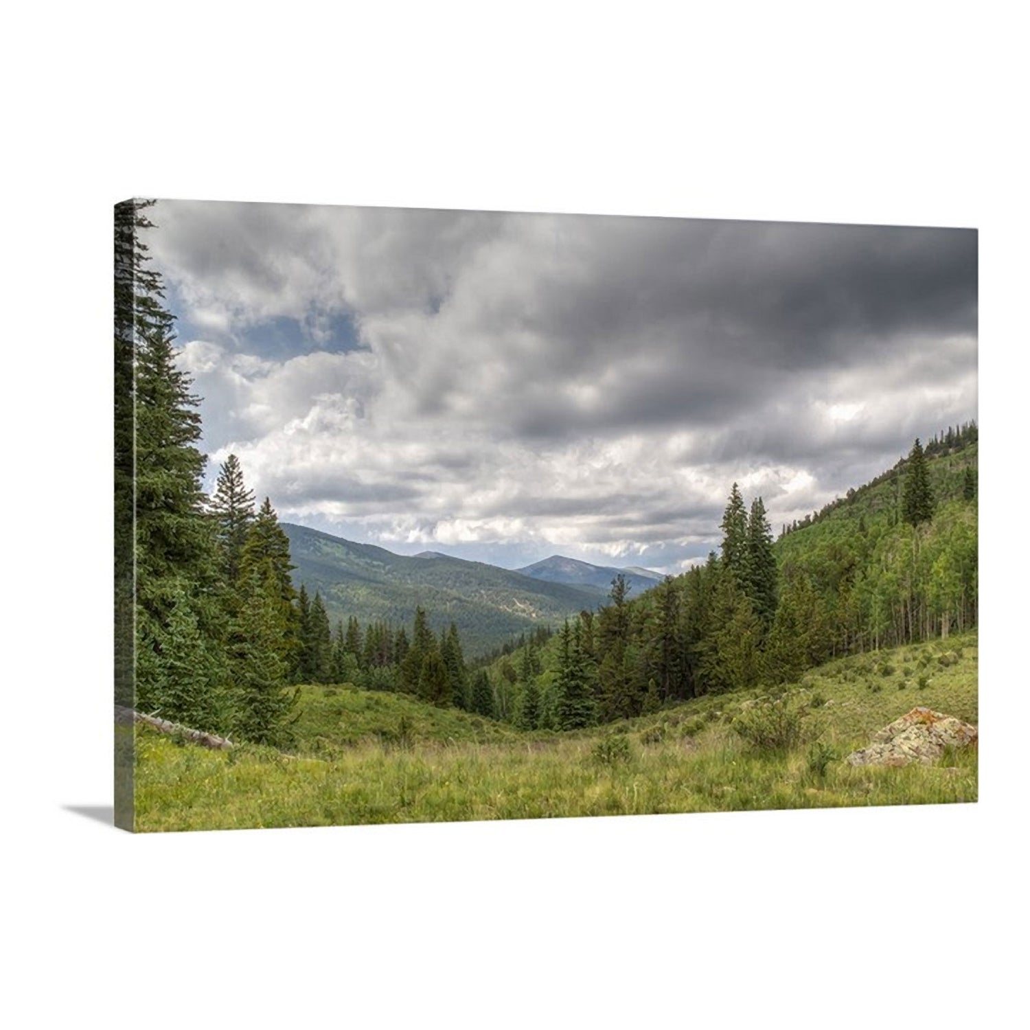 Nature photography canvas wall art featuring a view of Buffalo Peaks in the Colorado Rocky Mountains
