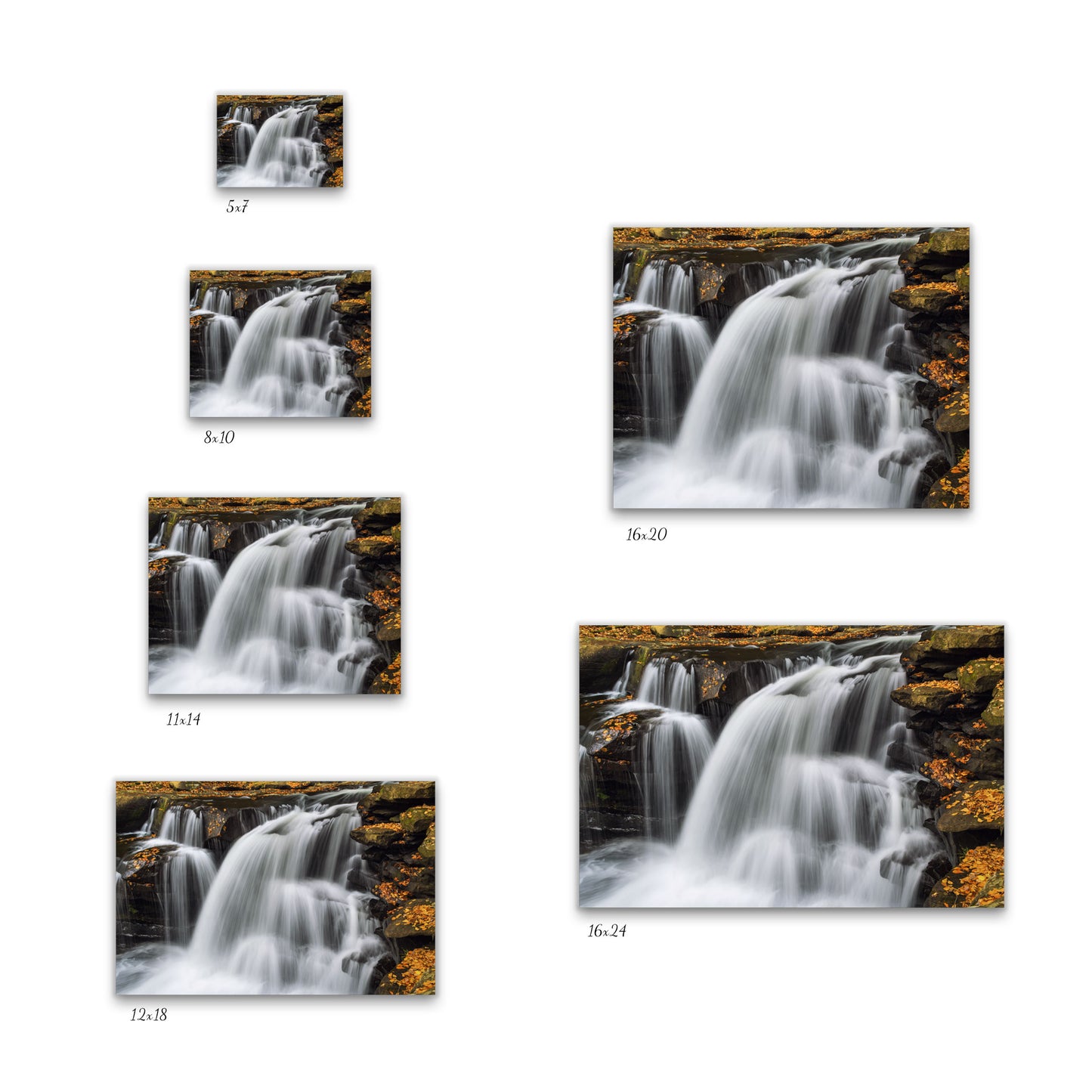 Dunloup Creek Waterfalls Print