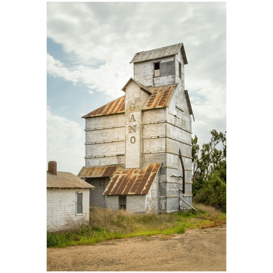 grain elevator in kansas photography