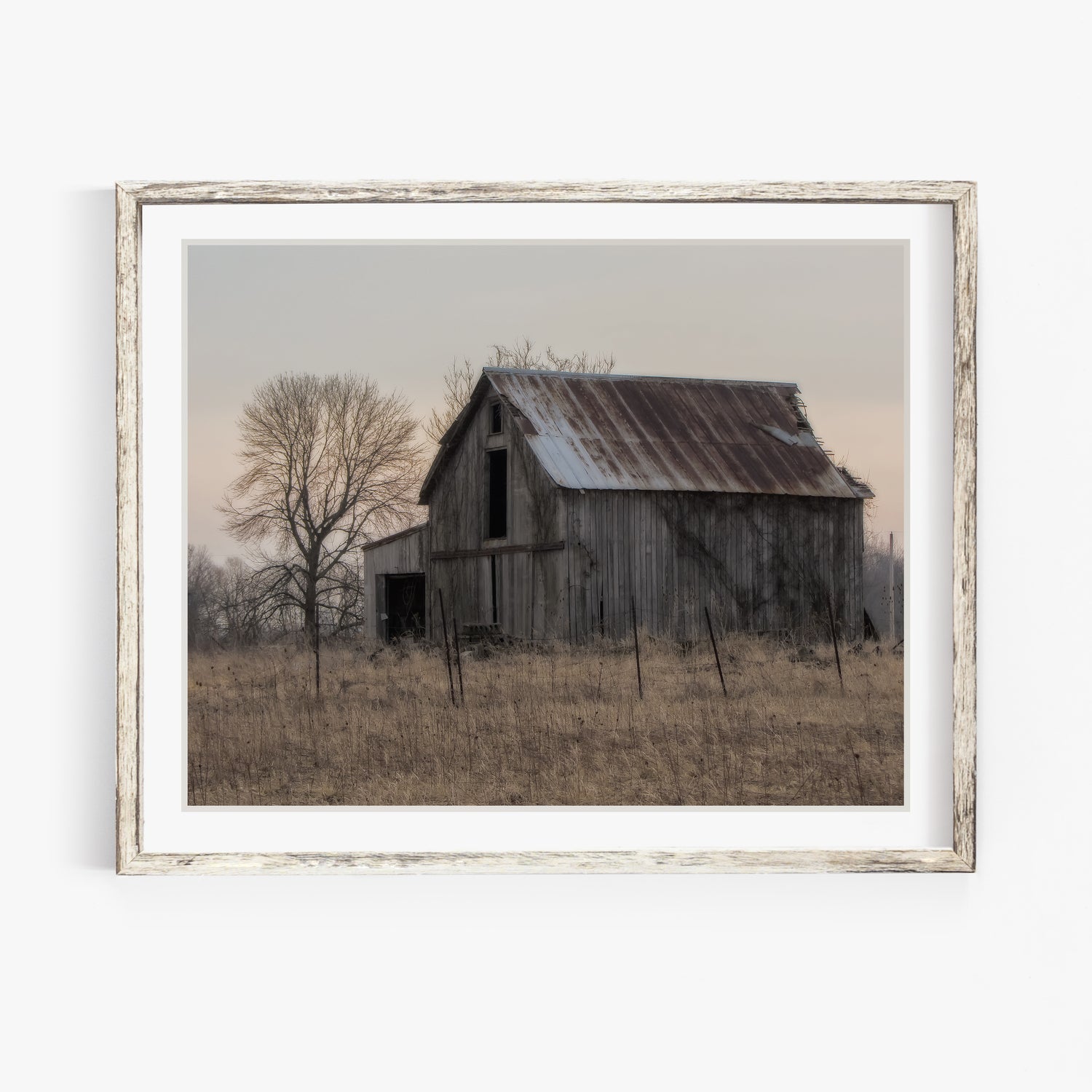 old Ohio barn print framed