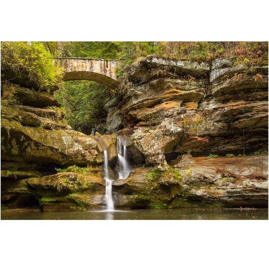 waterfall photography of upper falls at hocking hills state park in ohio