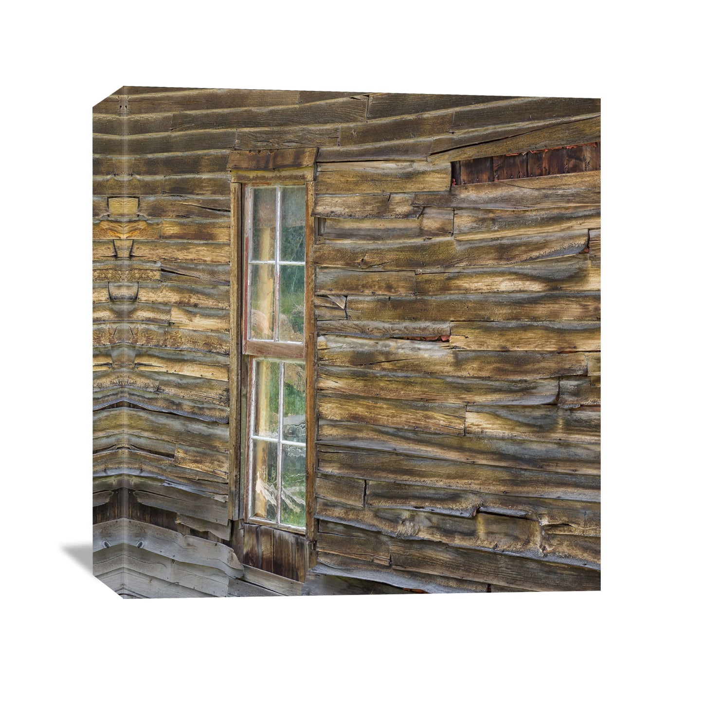 canvas wall art print of an old buildings window