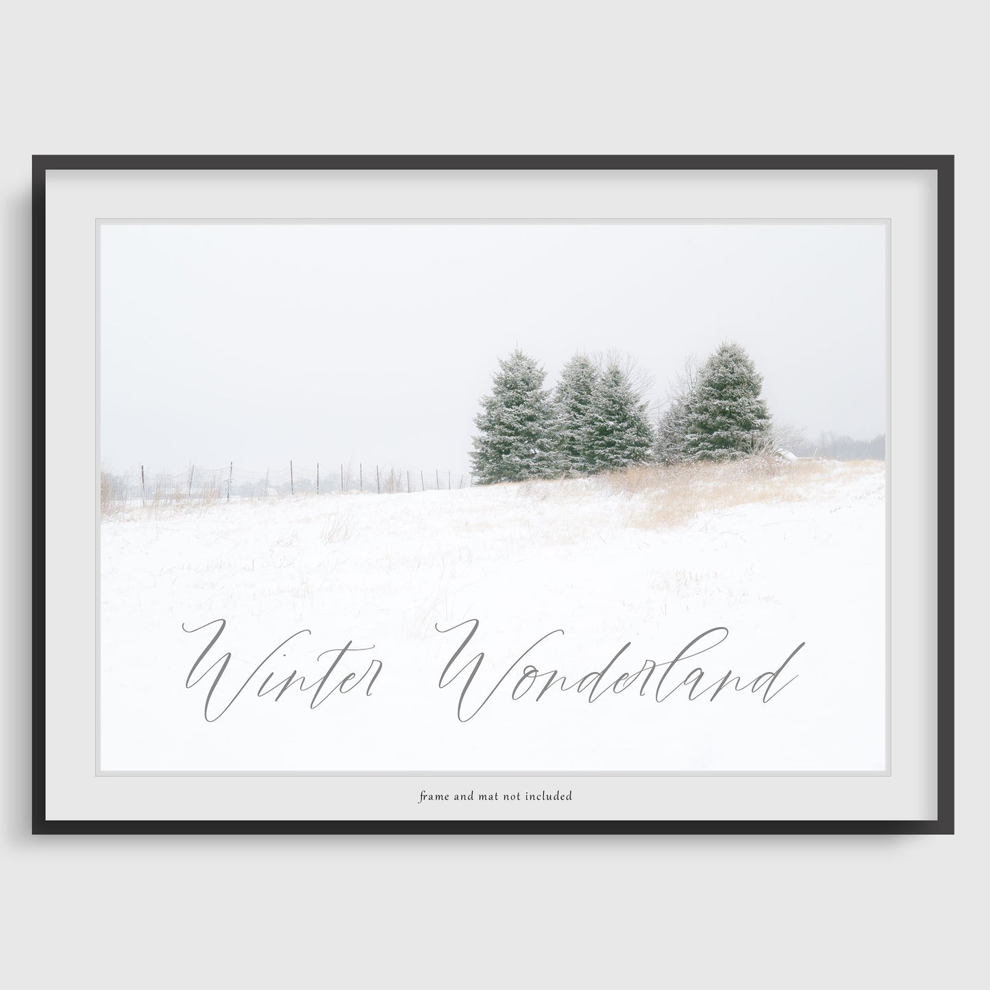 Winter Wonderland Pines Trees Print